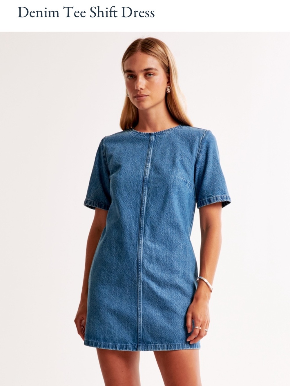 Abercrombie & Fitch Medium Blue Denim Shift Dress